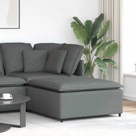 Sofá modular con reposapiés, módulo gris oscuro, 100x100x48 cm von , Unidades para sofás seccionales - Ref: Foro24-4104478, P...