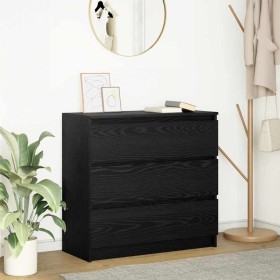 Aparador de madera de roble negro 80x35x76 cm von , Sideboards - Ref: Foro24-861734, Preis: 102,23 €, Rabatt: %