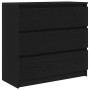 Aparador de madera de roble negro 80x35x76 cm by , Sideboards - Ref: Foro24-861734, Price: 102,23 €, Discount: %