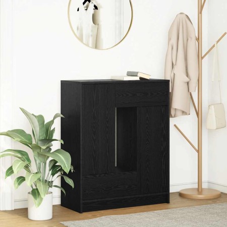 Aparador con cajones y puertas roble negro 73x31x90 cm de , Aparadores - Ref: Foro24-861851, Precio: 98,95 €, Descuento: %