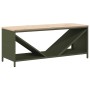 Leñero con tablero de madera verde oliva 100,5x35,5x40 cm von , Brennholztaschen und -halter - Ref: Foro24-864258, Preis: 94,...
