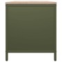 Leñero con tablero de madera verde oliva 100,5x35,5x40 cm de , Bolsas y soportes de leña - Ref: Foro24-864258, Precio: 97,59 €
