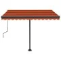 Toldo de pie automático naranja y marrón 300x250 cm de vidaXL, Toldos - Ref: Foro24-3069710, Precio: 431,61 €, Descuento: %