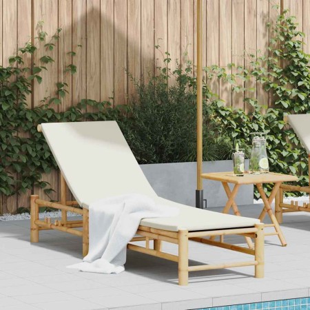 Tumbona con cojines 55x199x30 cm bambú by , Loungers - Ref: Foro24-4108226, Price: 204,95 €, Discount: %