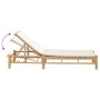 Tumbona con cojines 55x199x30 cm bambú by , Loungers - Ref: Foro24-4108226, Price: 204,95 €, Discount: %
