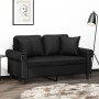 Sofá de 2 plazas con cojines cuero sintético negro 120 cm von , Sofas - Ref: Foro24-3200925, Preis: 253,99 €, Rabatt: %