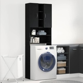 Mueble para lavadora roble negro 64x25,5x190 cm von , Zubehör für Waschmaschinen und Trockner - Ref: Foro24-862065, Preis: 10...