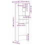 Mueble para lavadora roble negro 64x25,5x190 cm von , Zubehör für Waschmaschinen und Trockner - Ref: Foro24-862065, Preis: 10...