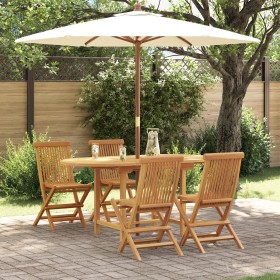 Conjunto de Comedor de Jardín de 5 Piezas de Madera Sólida de Teca von , Gartentische - Ref: Foro24-3157128, Preis: 467,27 €,...