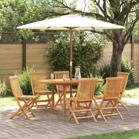 Conjunto de 7 Piezas de Comedor de Jardín de Madera Sólida de Teca von , Gartentische - Ref: Foro24-3157129, Preis: 617,37 €,...