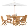 Conjunto de 7 Piezas de Comedor de Jardín de Madera Sólida de Teca von , Gartentische - Ref: Foro24-3157129, Preis: 617,37 €,...