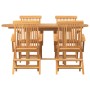Conjunto de Comedor de Jardín de 5 Piezas de Madera Maciza de Teca von , Gartentische - Ref: Foro24-3157130, Preis: 593,12 €,...
