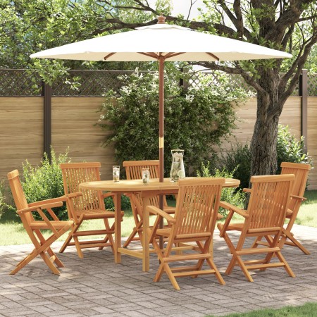 Conjunto de Comedor de Jardín de 7 Piezas de Madera Sólida de Teca von , Gartentische - Ref: Foro24-3157131, Preis: 697,84 €,...