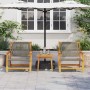 Sillas de Jardín con Mesa 3 pcs Gris Madera Maciza de Acacia de , Sillas de jardín - Ref: Foro24-3214434, Precio: 195,91 €, D...
