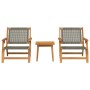 Sillas de Jardín con Mesa 3 pcs Gris Madera Maciza de Acacia de , Sillas de jardín - Ref: Foro24-3214434, Precio: 195,91 €, D...
