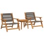 Sillas de Jardín con Mesa 3 pcs Gris de Madera Maciza de Acacia by , Garden chairs - Ref: Foro24-3214438, Price: 225,35 €, Di...