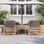 Sillas de Jardín con Mesa 3 pcs Gris de Madera Maciza de Acacia by , Garden chairs - Ref: Foro24-3214438, Price: 225,35 €, Di...