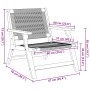 Sillas de Jardín con Mesa 3 pcs Gris de Madera Maciza de Acacia by , Garden chairs - Ref: Foro24-3214438, Price: 225,35 €, Di...