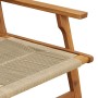 Juego de sillas de jardín con mesa de 3 piezas, beige, de madera maciza de acacia von , Gartenstühle - Ref: Foro24-3214439, P...