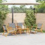 Sillas de jardín con mesa de 5 piezas Negro y Blanco Madera maciza de Acacia von , Gartenstühle - Ref: Foro24-3214468, Preis:...