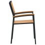 Sillas de Comedor al Aire Libre Set de 6 Negro Metal y Madera von , Gartenstühle - Ref: Foro24-3284393, Preis: 470,58 €, Raba...