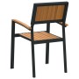 Sillas de Comedor al Aire Libre Set de 6 Negro Metal y Madera von , Gartenstühle - Ref: Foro24-3284393, Preis: 470,58 €, Raba...