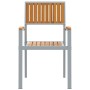 Sillas de Jardín Apilables 6 pcs Gris de Acero y Madera Maciza de Acacia by , Garden chairs - Ref: Foro24-3284395, Price: 468...