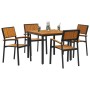 Juego de Comedor Jardín Conjunto de 5 Negro y Marrón Metal y madera von , Gartentische - Ref: Foro24-3284414, Preis: 445,97 €...