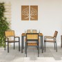 Juego de Comedor Jardín Conjunto de 5 Negro y Marrón Metal y madera von , Gartentische - Ref: Foro24-3284414, Preis: 445,97 €...