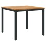 Juego de Comedor de Jardín de 3 Piezas Negro y Madera Metal y Madera by , Garden tables - Ref: Foro24-3284413, Price: 295,35 ...