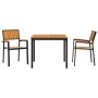 Juego de Comedor de Jardín de 3 Piezas Negro y Madera Metal y Madera by , Garden tables - Ref: Foro24-3284413, Price: 295,35 ...