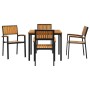 Juego de Comedor Jardín Conjunto de 5 Negro y Marrón Metal y madera von , Gartentische - Ref: Foro24-3284414, Preis: 445,97 €...