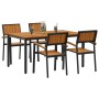 Juego de Comedor de Jardín Conjunto de 5 Piezas Negro by , Garden tables - Ref: Foro24-3284415, Price: 501,69 €, Discount: %