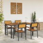 Juego de Comedor de Jardín Conjunto de 5 Piezas Negro by , Garden tables - Ref: Foro24-3284415, Price: 501,69 €, Discount: %