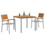 Set de Comedor de Jardín Set de 3 Gris, Tono Madera Metal, Madera by , Garden tables - Ref: Foro24-3284421, Price: 294,36 €, ...