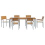 Conjunto de Comedor de Jardín Set de 7 Gris y Madera Natural by , Garden tables - Ref: Foro24-3284427, Price: 711,76 €, Disco...