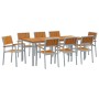 Juego de Comedor de Jardín Set de 9 Gris Aluminio Duradero by , Garden tables - Ref: Foro24-3284428, Price: 861,73 €, Discoun...
