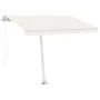 Cream manual retractable foot awning 300x250 cm by vidaXL, Awnings - Ref: Foro24-3069497, Price: 332,69 €, Discount: %