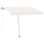 Cremefarbene manuell ausziehbare Fußmarkise 300 x 250 cm von vidaXL, Markisen - Ref: Foro24-3069497, Preis: 327,55 €, Rabatt: %