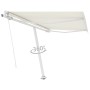 Cremefarbene manuell ausziehbare Fußmarkise 300 x 250 cm von vidaXL, Markisen - Ref: Foro24-3069497, Preis: 327,55 €, Rabatt: %