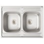 Gabinete de cocina ""Kalmar"" con dobles fregaderos Negro Madera elaborada von , Küchenschränke - Ref: Foro24-3315002, Preis:...