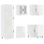 Gabinete de Cocina ""Kalmar"" con Doble Lavabo Alta Brillo Blanco Madera Elaborada von , Küchenschränke - Ref: Foro24-3315003...