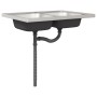 Gabinete de Cocina ""Kalmar"" con Doble Lavabo Alta Brillo Blanco Madera Elaborada von , Küchenschränke - Ref: Foro24-3315003...