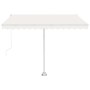 Cremefarbene manuell ausziehbare Fußmarkise 300 x 250 cm von vidaXL, Markisen - Ref: Foro24-3069497, Preis: 327,55 €, Rabatt: %