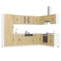 Gabinete de cocina ""Kalmar"" con doble lavabo de roble sonoma y madera elaborada von , Küchenschränke - Ref: Foro24-3315004,...