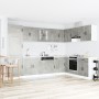 Armario de Cocina ""Kalmar"" con Doble Fregadero Gris Concreto Madera Elaborada von , Küchenschränke - Ref: Foro24-3315005, P...
