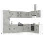 Armario de Cocina ""Kalmar"" con Doble Fregadero Gris Concreto Madera Elaborada von , Küchenschränke - Ref: Foro24-3315005, P...