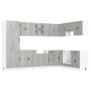 Armario de Cocina ""Kalmar"" con Doble Fregadero Gris Sonoma Madera Elaborada von , Küchenschränke - Ref: Foro24-3315007, Pre...