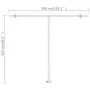 Cremefarbene manuell ausziehbare Fußmarkise 300 x 250 cm von vidaXL, Markisen - Ref: Foro24-3069497, Preis: 332,69 €, Rabatt: %