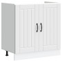 Gabinete de Cocina ""Lucca"" con Doble Lavabo Blanco de Madera Ingenierizada von , Küchenschränke - Ref: Foro24-3315011, Prei...